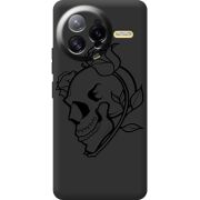Чорний чохол BoxFace Poco F7 Ultra Skull and Roses
