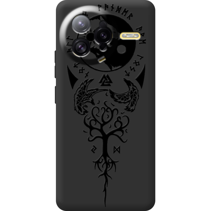 Чорний чохол BoxFace Poco F7 Ultra Hugin and Munin