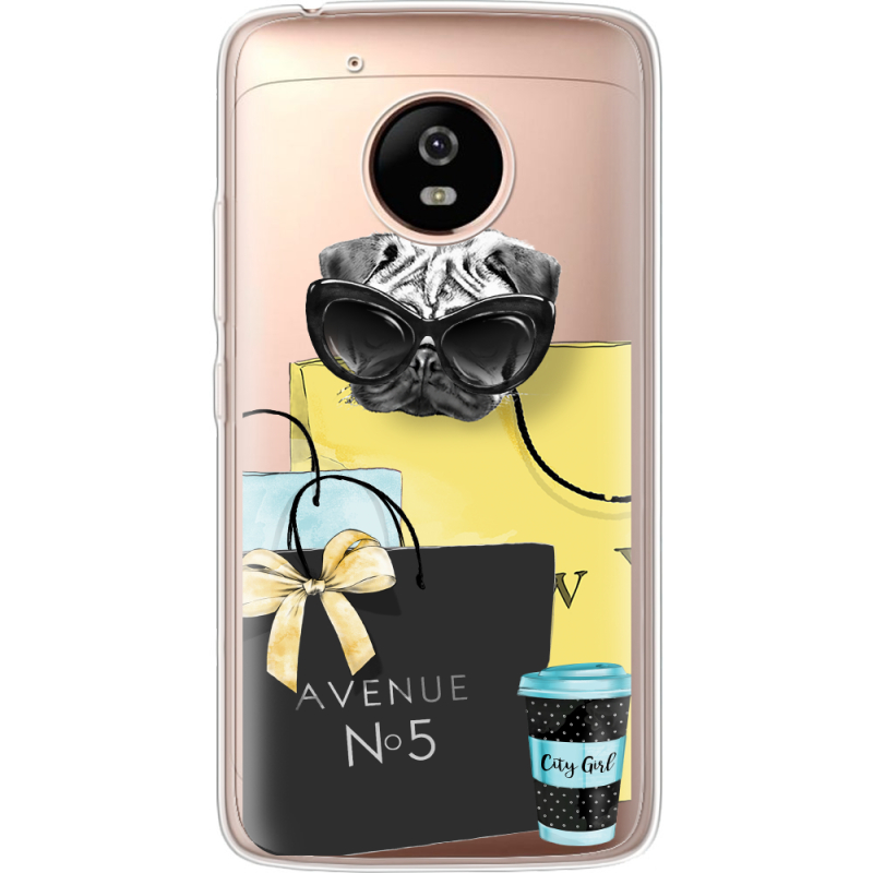 Прозрачный чехол Uprint Motorola Moto G5 XT1676 Fashion Pug