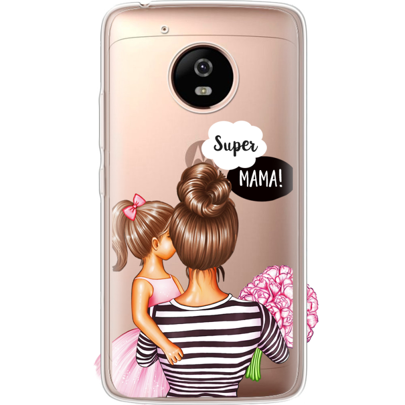 Прозрачный чехол Uprint Motorola Moto G5 XT1676 Super Mama and Daughter