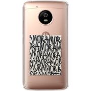 Прозрачный чехол Uprint Motorola Moto G5 XT1676 Amor Amor