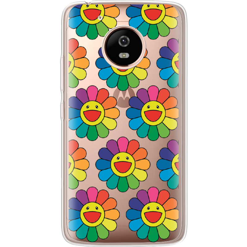 Прозрачный чехол Uprint Motorola Moto G5 XT1676 Hippie Flowers