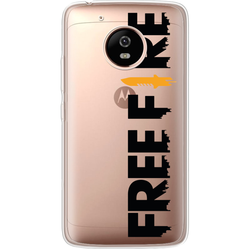 Прозрачный чехол Uprint Motorola Moto G5 XT1676 Free Fire Black Logo