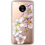 Прозрачный чехол Uprint Motorola Moto G5 XT1676 Cherry Blossom