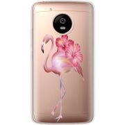 Прозрачный чехол Uprint Motorola Moto G5 XT1676 Floral Flamingo
