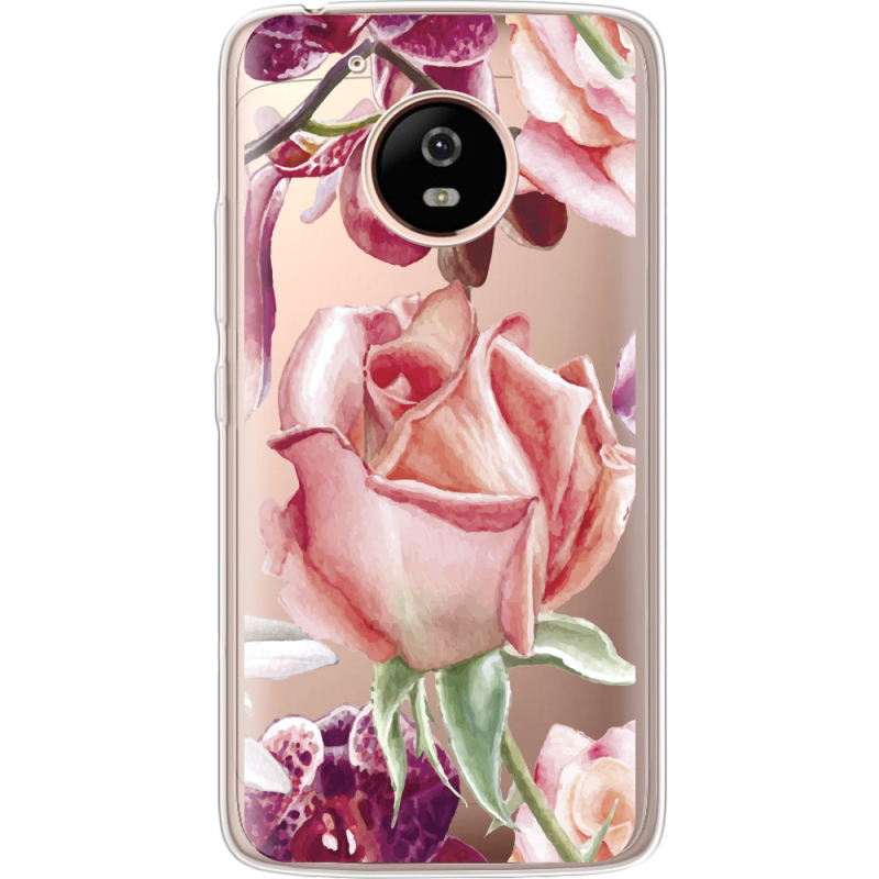 Прозрачный чехол Uprint Motorola Moto G5 XT1676 Rose