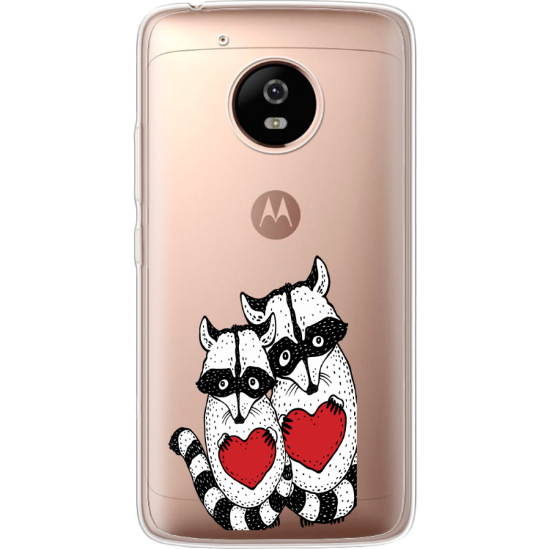 Прозрачный чехол Uprint Motorola Moto G5 XT1676 Raccoons in love