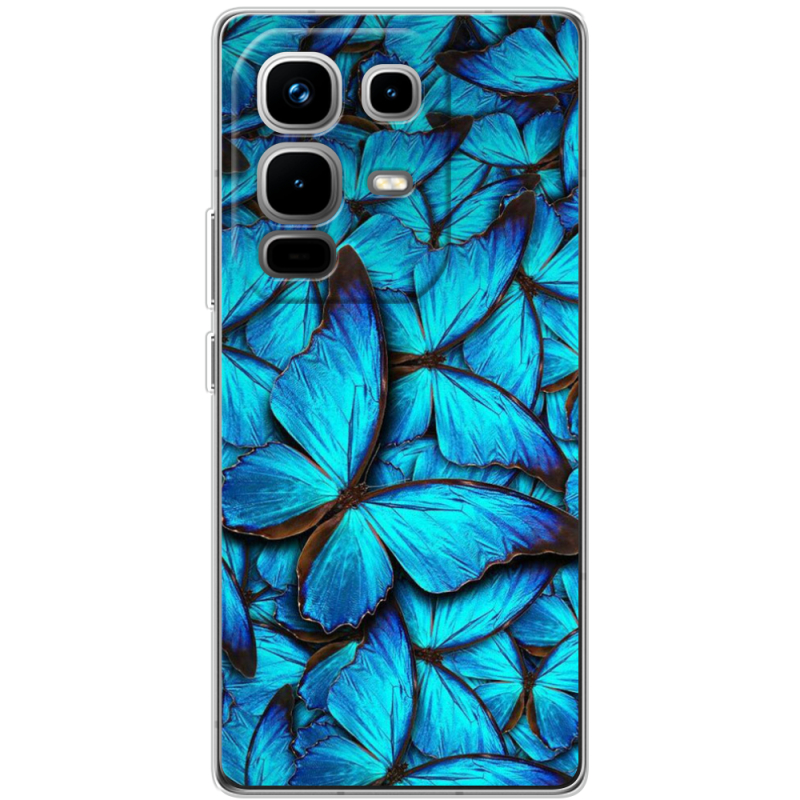 Чохол BoxFace Infinix Note 50 лазурные бабочки