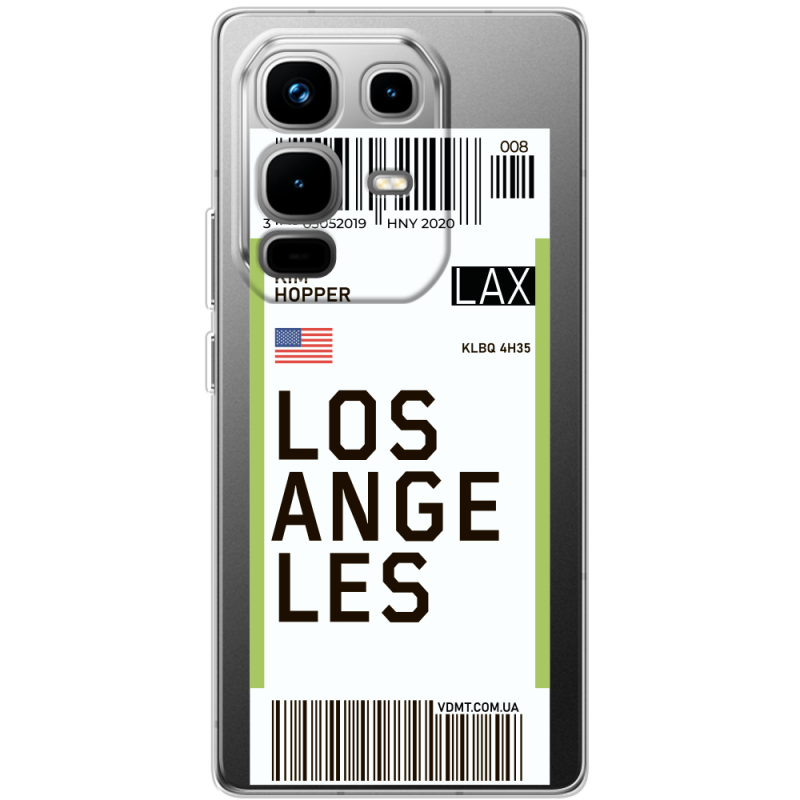 Прозорий чохол BoxFace Infinix Note 50 Ticket Los Angeles