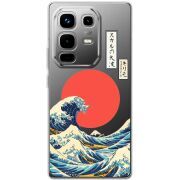 Прозорий чохол BoxFace Infinix Note 50 Большая волна в Канагаве