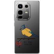 Прозорий чохол BoxFace Infinix Note 50 Синиця і калина