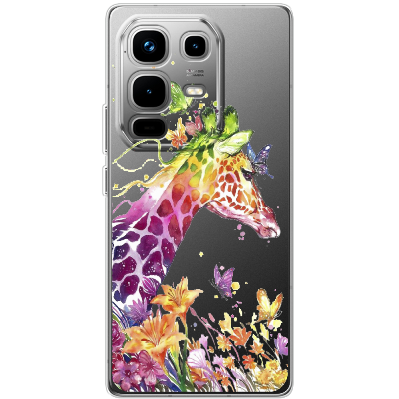 Прозорий чохол BoxFace Infinix Note 50 Colorful Giraffe