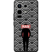 Чорний чохол BoxFace Infinix Note 50 Man Pattern