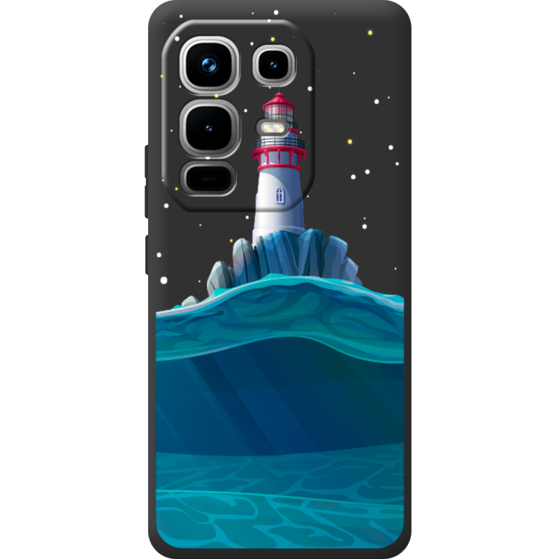 Чорний чохол BoxFace Infinix Note 50 Lighthouse