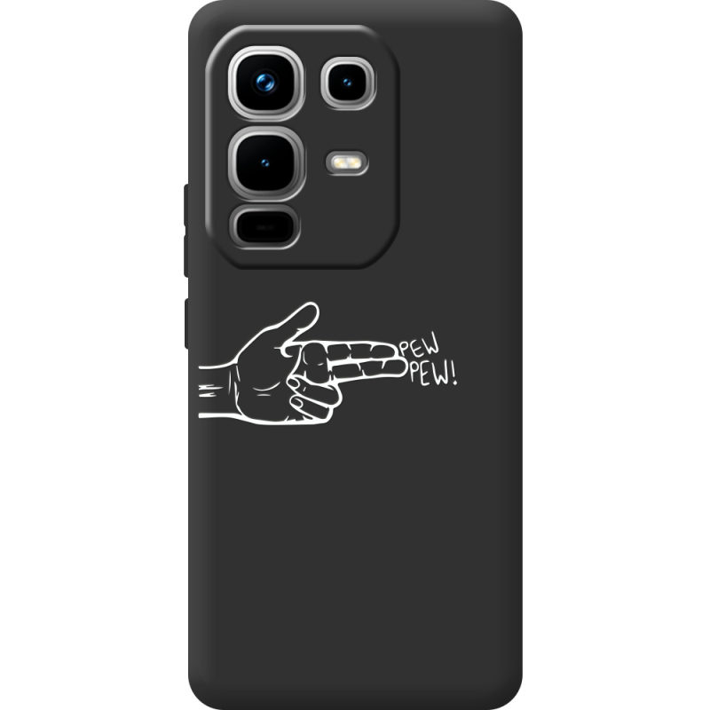 Чорний чохол BoxFace Infinix Note 50 Pew Pew