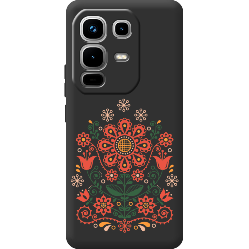 Чорний чохол BoxFace Infinix Note 50 Ukrainian Ornament