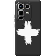 Чорний чохол BoxFace Infinix Note 50 Білий хрест ЗСУ
