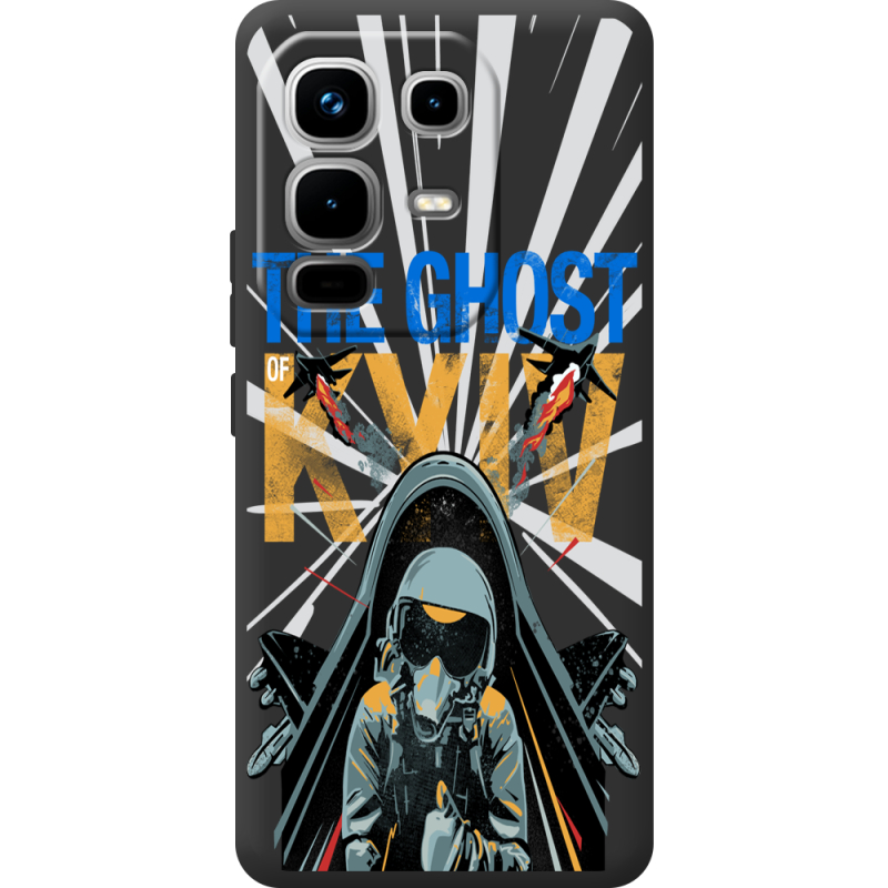 Чорний чохол BoxFace Infinix Note 50 Привид Києва в дії