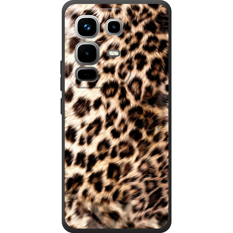 Чорний чохол BoxFace Infinix Note 50 Леопардовий