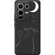 Чорний чохол BoxFace Infinix Note 50 Місячний кіт