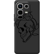 Чорний чохол BoxFace Infinix Note 50 Skull and Roses