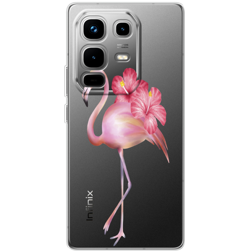 Прозорий чохол BoxFace Infinix Note 50 Pro Floral Flamingo