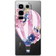 Чохол зі стразами Infinix Note 50 Pro Pink Air Baloon