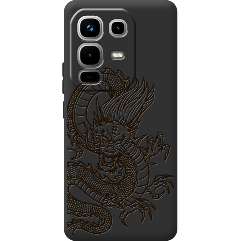 Чорний чохол BoxFace Infinix Note 50 Pro Chinese Dragon