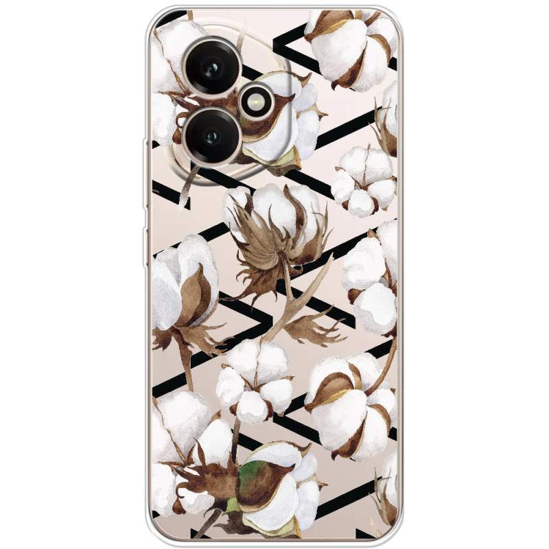 Прозорий чохол BoxFace Honor 400 Cotton flowers