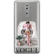 Прозрачный чехол Uprint Nokia 8 VOGUE