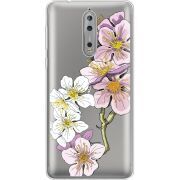 Прозрачный чехол Uprint Nokia 8 Cherry Blossom