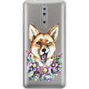 Прозрачный чехол Uprint Nokia 8 Winking Fox