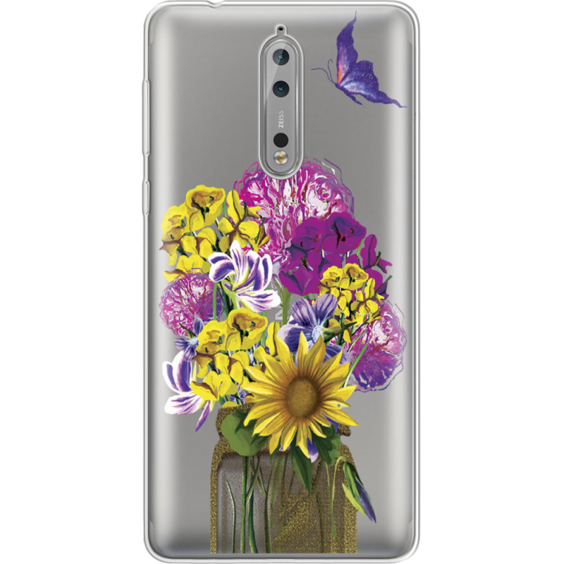 Прозрачный чехол Uprint Nokia 8 My Bouquet