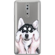 Прозрачный чехол Uprint Nokia 8 Husky