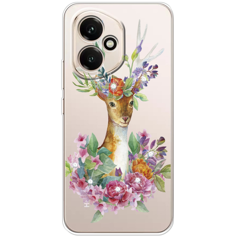 Чохол зі стразами Honor 400 Deer with flowers