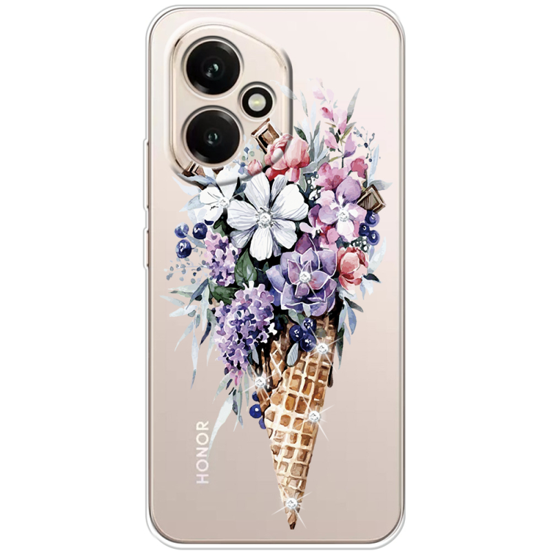 Чохол зі стразами Honor 400 Ice Cream Flowers