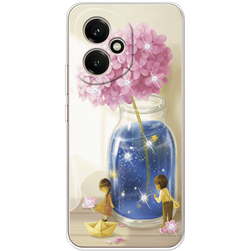 Чохол зі стразами Honor 400 Little Boy and Girl