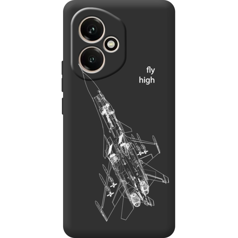 Чорний чохол BoxFace Honor 400 Військовий літак