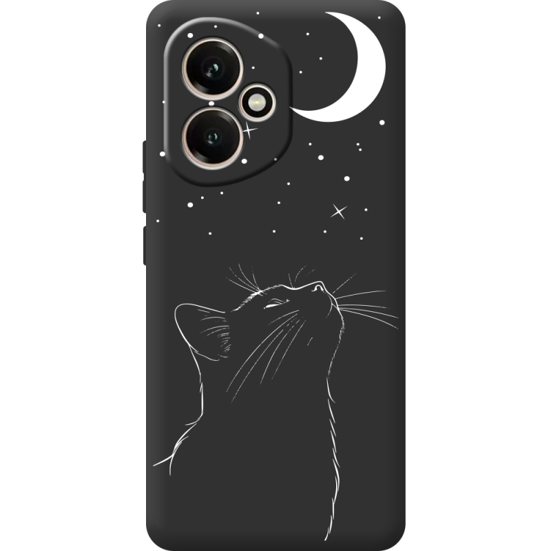 Чорний чохол BoxFace Honor 400 Місячний кіт