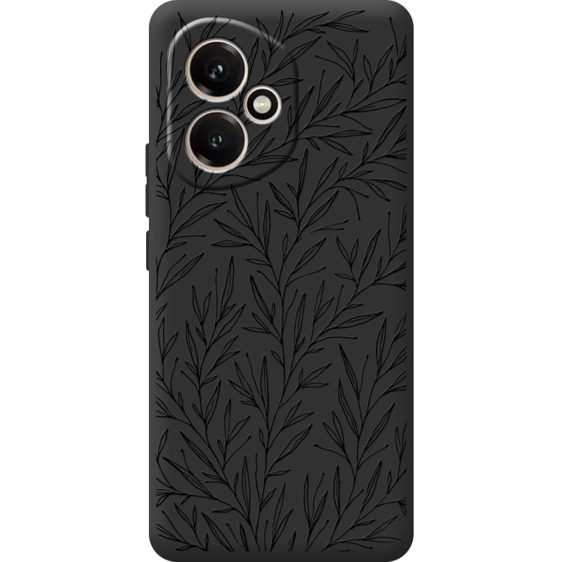 Чорний чохол BoxFace Honor 400 Leaves