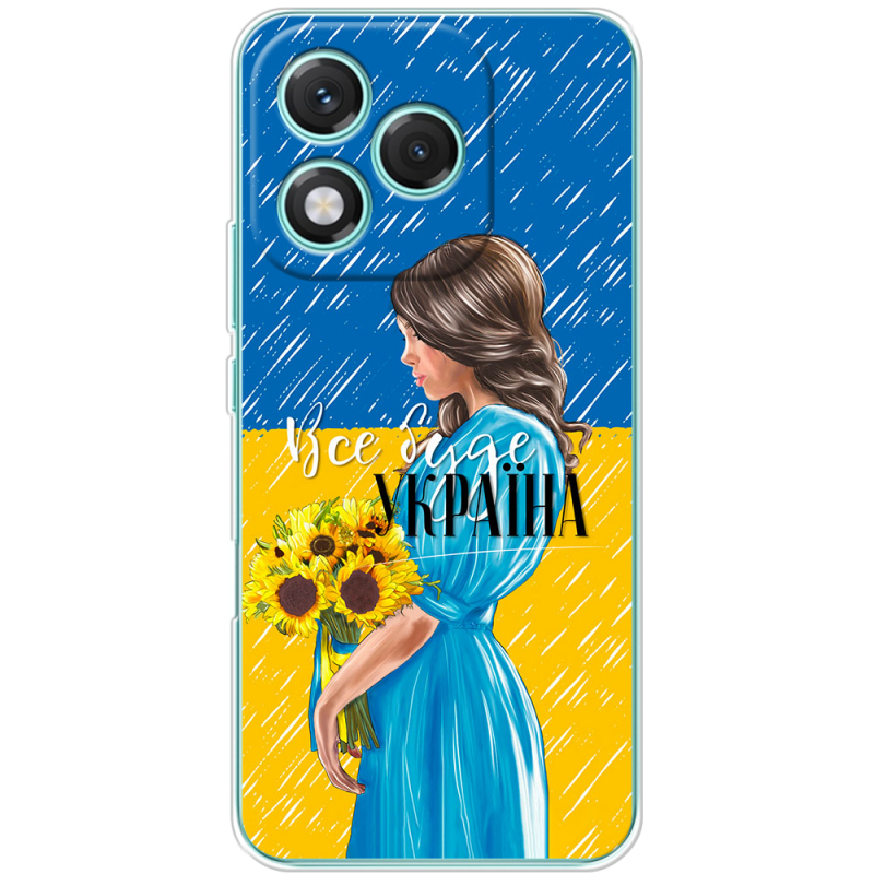 Чохол BoxFace Honor 400 Lite Україна дівчина з букетом