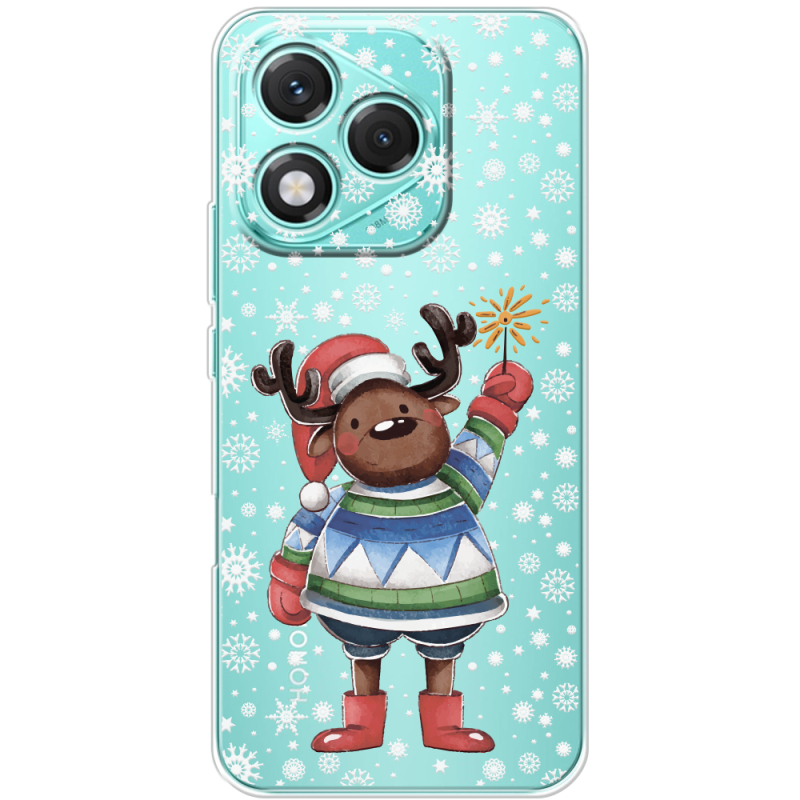 Прозорий чохол BoxFace Honor 400 Lite Christmas Deer with Snow