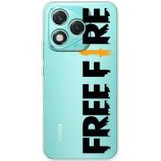 Прозорий чохол BoxFace Honor 400 Lite Free Fire Black Logo