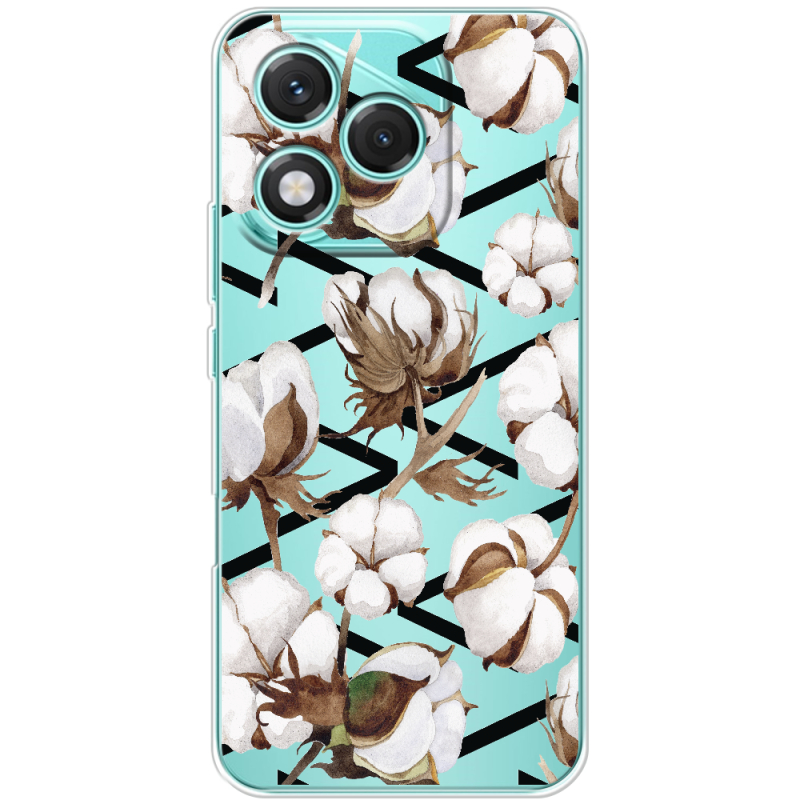 Прозорий чохол BoxFace Honor 400 Lite Cotton flowers