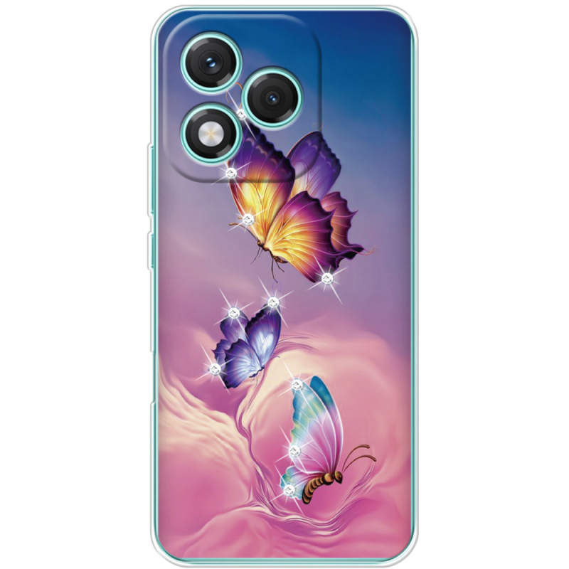 Чохол зі стразами Honor 400 Lite Butterflies