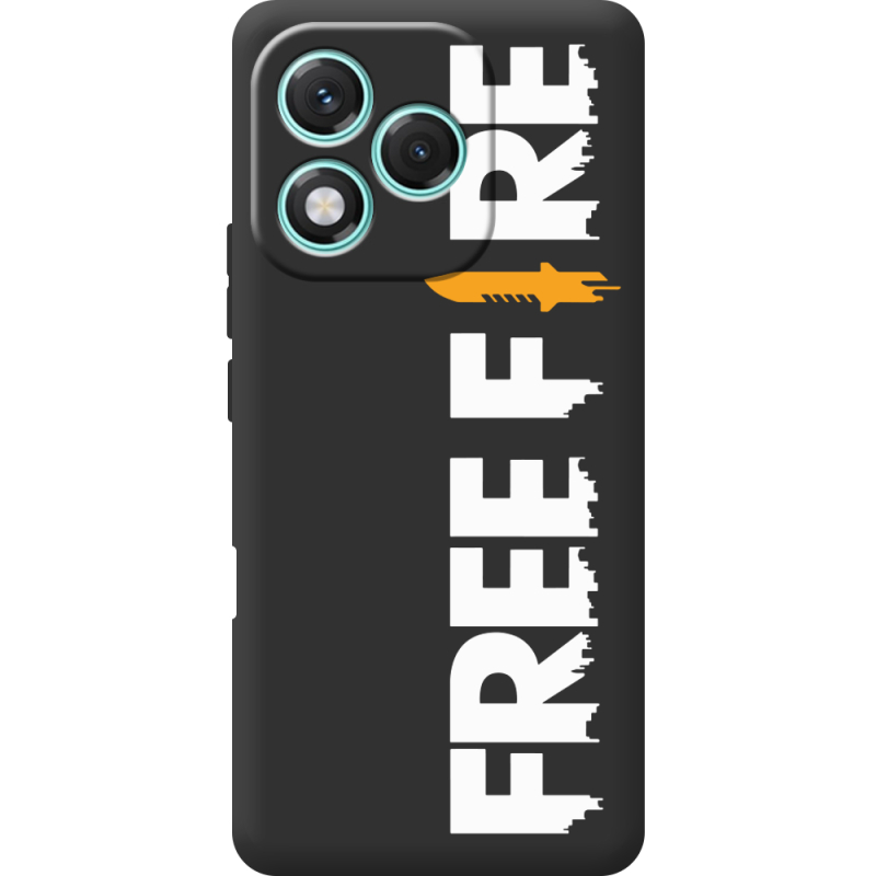 Чорний чохол BoxFace Honor 400 Lite Free Fire White Logo