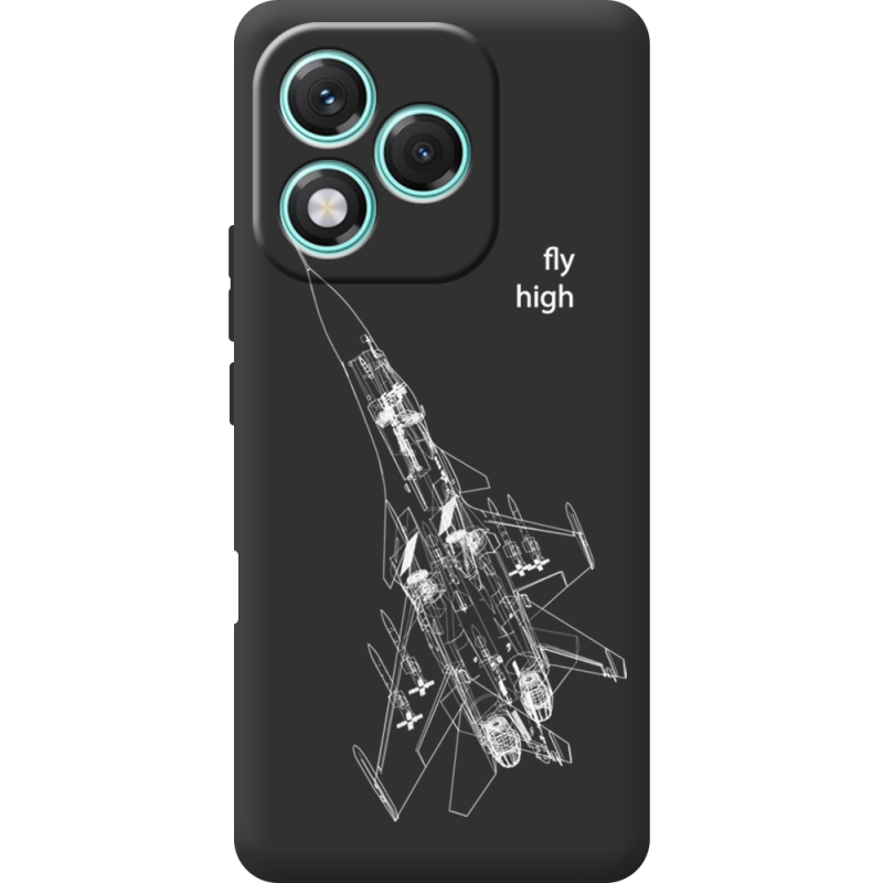 Чорний чохол BoxFace Honor 400 Lite Військовий літак