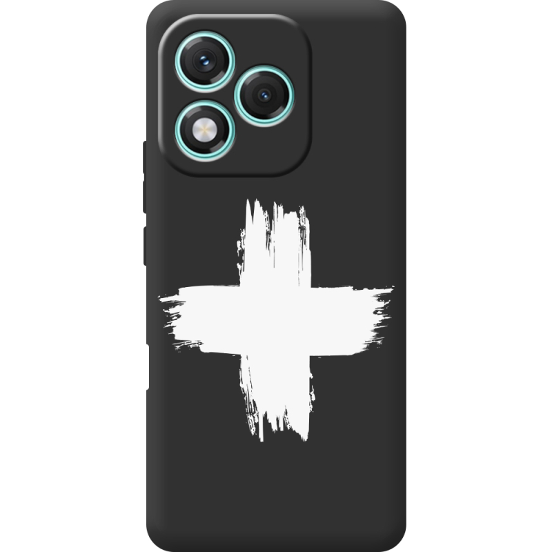 Чорний чохол BoxFace Honor 400 Lite Білий хрест ЗСУ