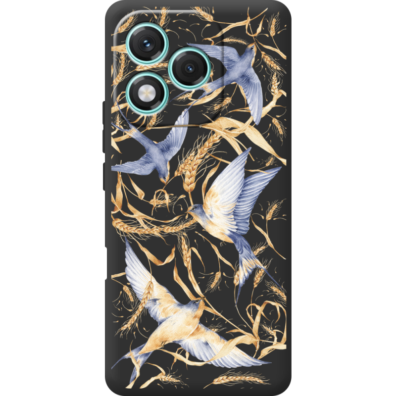 Чорний чохол BoxFace Honor 400 Lite Ластівки