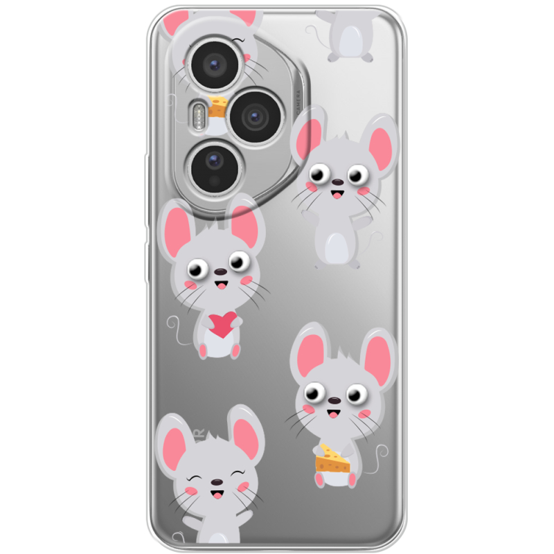 Прозорий чохол BoxFace Honor 400 Pro с 3D-глазками Mouse